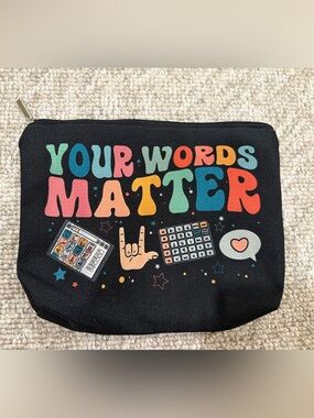 Your Words Matter Colorful Graphic Pouch
